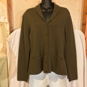 Eileen Fisher Ladies Medium Wool Cardigan sweater